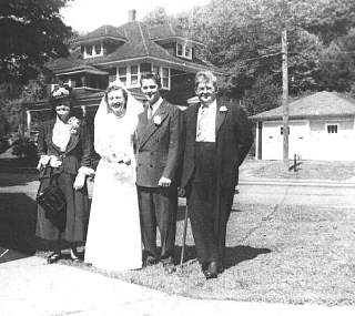 harold and gladys wedding-with gm lillian and gp e wiley.jpg